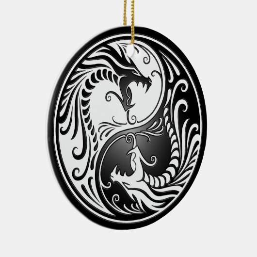 Yin Yang Dragons Keramisch Ornament (Rechts)