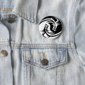 yin yang dragons knop ronde button 5,7 cm (In situ)
