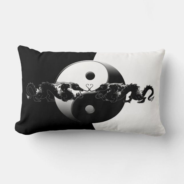 Yin Yang Dragons Kussen (Voorkant)