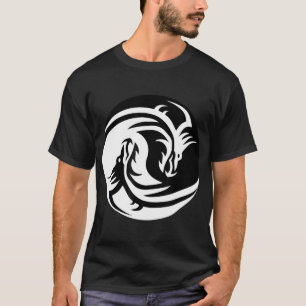 Yin Yang Dragons Life Balance Draag Mannen Vrouwen T-shirt