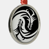Yin Yang Dragons Metalen Ornament (Rechts)