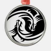 Yin Yang Dragons Metalen Ornament (Voorkant)