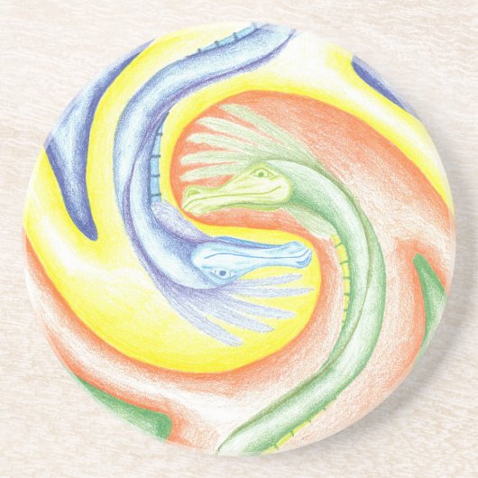 Yin-Yang Dragons Onderzetter (Voorkant)