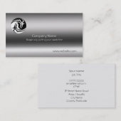 Yin-Yang Dragons over het metaaleffect Visitekaartje (Voorkant / Achterkant)