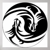 Yin Yang Dragons Poster (Voorkant)