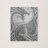 Yin Yang Dragons, roestvrij staal Legpuzzel (Verticaal)