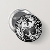 Yin Yang Dragons Ronde Button 5,7 Cm (Voorkant /achterkant)