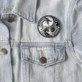 Yin Yang Dragons Ronde Button 5,7 Cm (In situ)