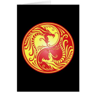 Yin Yang Dragons, rood en geel