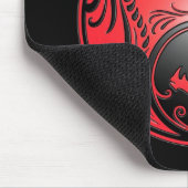 Yin Yang Dragons, rood en zwart Muismat (Hoek)