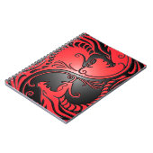 Yin Yang Dragons, rood en zwart Notitieboek (Linkerzijde)