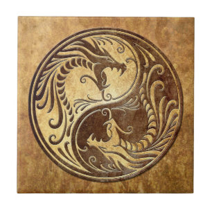 Yin Yang Dragons, steen Tegeltje