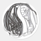 Yin/Yang Dragons Sticker (Voorkant)
