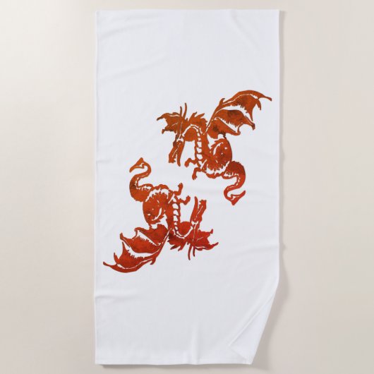 Yin Yang Dragons Strandlaken (Voorkant)