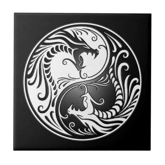 Yin Yang Dragons Tegeltje (Voorkant)