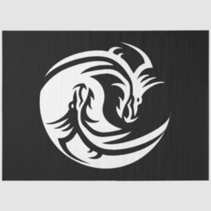 yin yang dragons tissuepapier