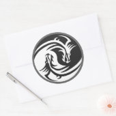 Yin Yang Dragons Tribal Tattoo Design Stickers (Envelop)