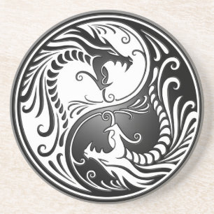 Yin Yang Dragons Zandsteen Onderzetter
