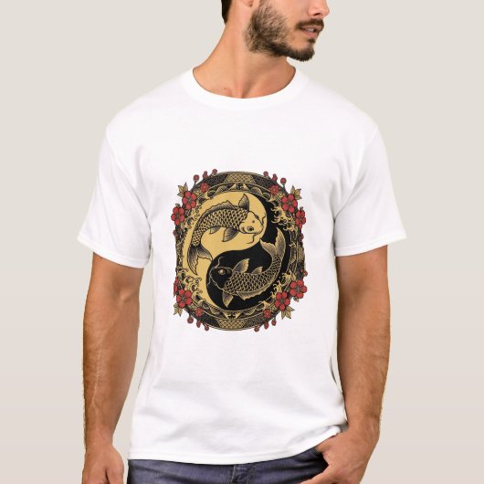 Yin Yang Draken Grafisch T-Shirt (Voorkant)