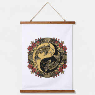 Yin Yang Draken Grafisch T-Shirt Hangend Wandkleed