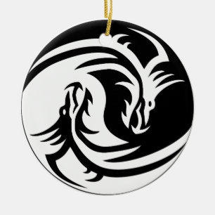 yin yang draken ornament