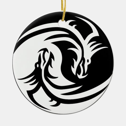 yin yang draken ornament (Voorkant)