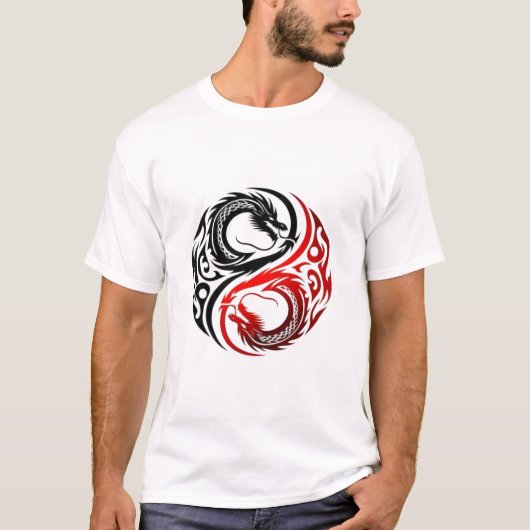 Yin Yang Draken T-shirt (Voorkant)