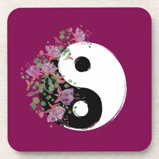 Yin Yang Drank Onderschalen Bier Onderzetter (Voorkant)