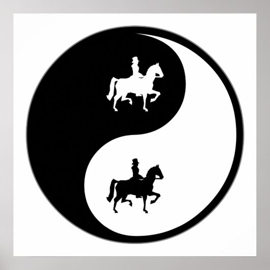 Yin Yang Dressage Poster (Voorkant)