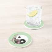 Yin Yang Drink Zandsteen Onderzetters (Zijkant)