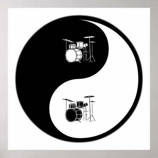 Yin Yang Drums Poster (Voorkant)