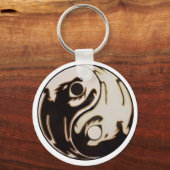 Yin yang Dubbele Draak Sleutelhanger (Voorkant)