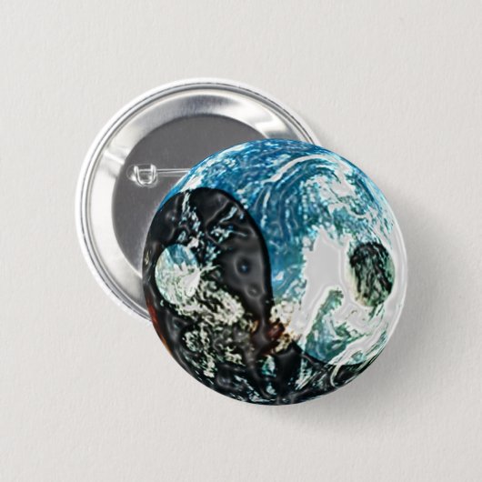Yin Yang Earth Button (Voorkant /achterkant)