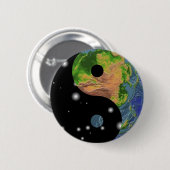 Yin Yang Earth Ronde Button 5,7 Cm (Voorkant /achterkant)