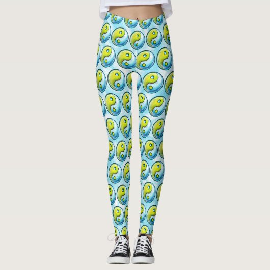 Yin-Yang Earth Stropdas-Dye Leggings (Voorkant)
