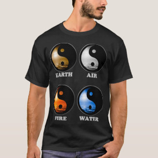 Yin Yang Elements zwart T-shirt