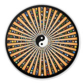 Yin Yang Emoji Keramische Knop (Voorkant)