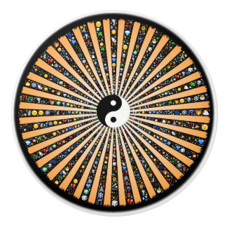 Yin Yang Emoji Keramische Knop