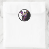 Yin Yang en de Draken Dans van Liefde Ronde Sticker (Tas)