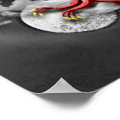Yin Yang en Dragon Poster (Hoek)