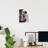Yin Yang en Dragon Poster (Thuiskantoor)