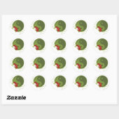 Yin Yang en Flowers Ronde Sticker (Vel)
