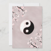 Yin Yang en Sakura Blossom Feestdagenkaart (Voorkant)