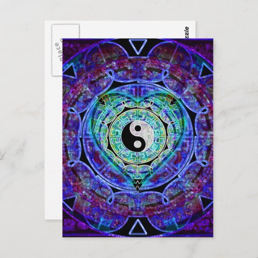 Yin Yang Energy Flow Briefkaart (Voorkant / Achterkant)