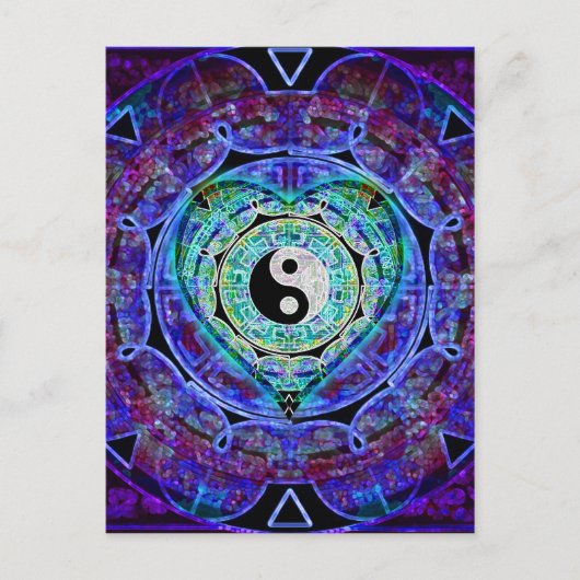 Yin Yang Energy Flow Briefkaart (Voorkant)