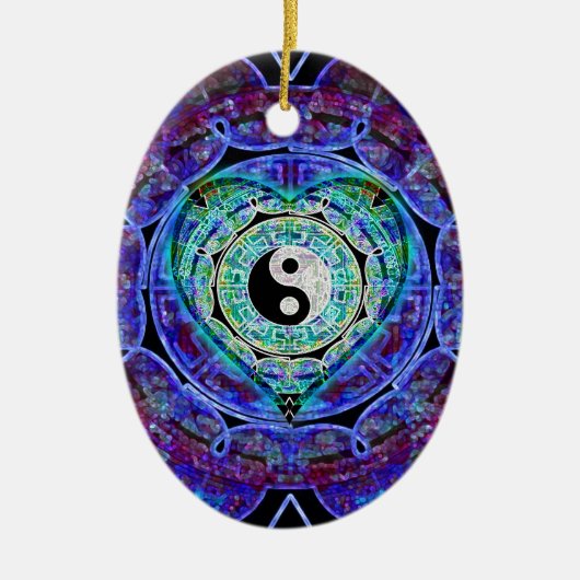 Yin Yang Energy Flow Keramisch Ornament (Voorkant)