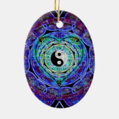 Yin Yang Energy Flow Keramisch Ornament (Achterkant)
