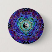 Yin Yang Energy Flow Ronde Button 5,7 Cm (Voorkant)