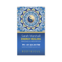 Yin Yang Energy Healing Blauw Geel Mandala