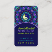 Yin Yang Energy Healing Paarse Blauw Helder Groen Visitekaartje (Voorkant)